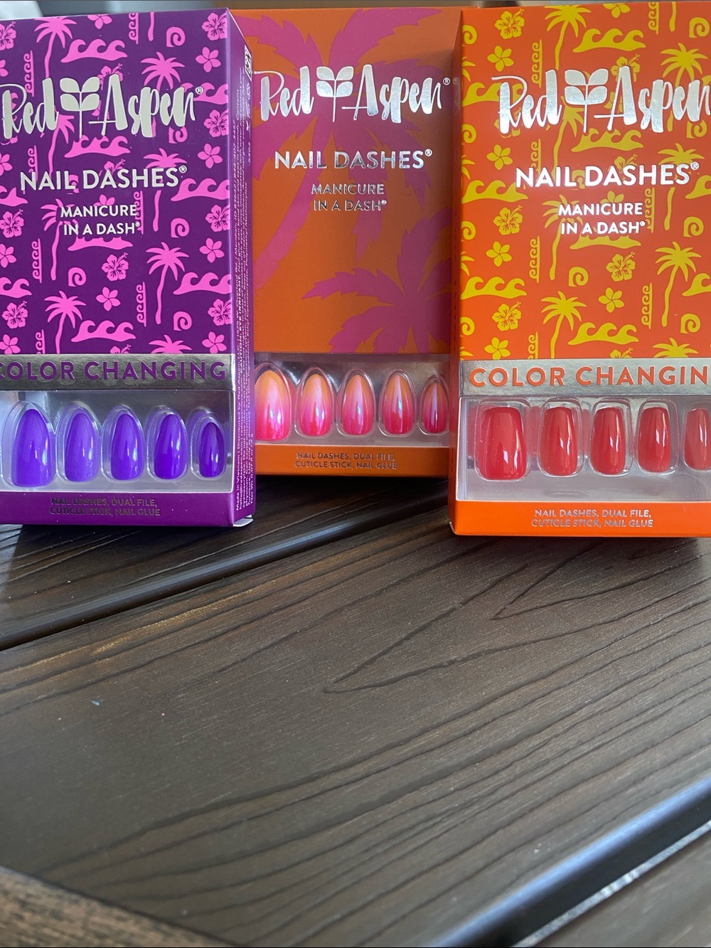Nail Dashes, medium length, 3 sets. Brand new in boxes.